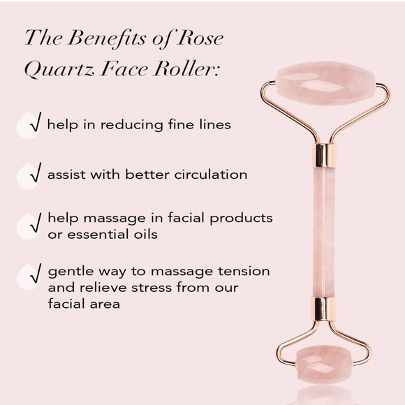 Kitsch 🩷 Face Massager Rose Quartz Face Roller - Picture 3 of 11